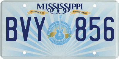 MS license plate BVY856