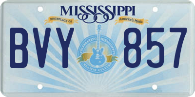MS license plate BVY857