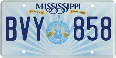 MS license plate BVY858