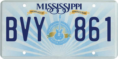 MS license plate BVY861