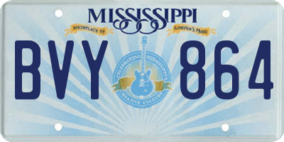 MS license plate BVY864