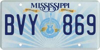 MS license plate BVY869
