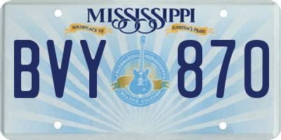 MS license plate BVY870
