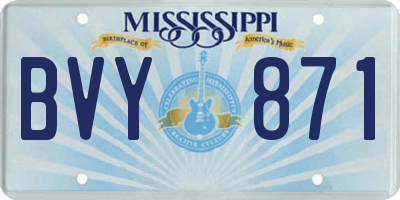 MS license plate BVY871