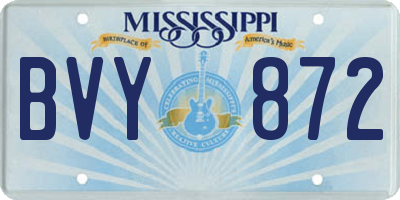 MS license plate BVY872