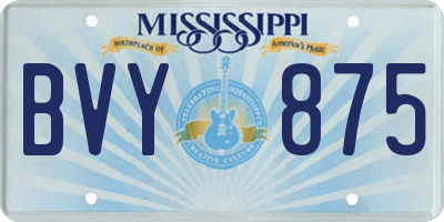 MS license plate BVY875