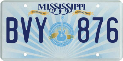 MS license plate BVY876