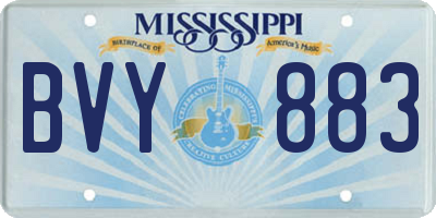 MS license plate BVY883