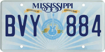 MS license plate BVY884