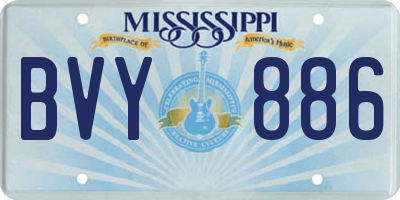 MS license plate BVY886