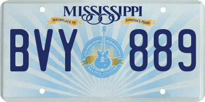 MS license plate BVY889