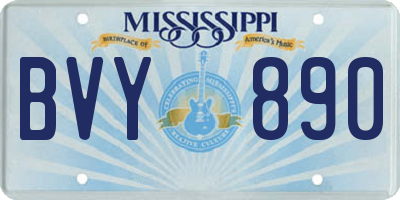 MS license plate BVY890