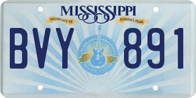 MS license plate BVY891