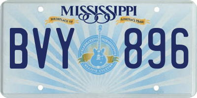 MS license plate BVY896