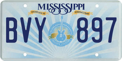 MS license plate BVY897