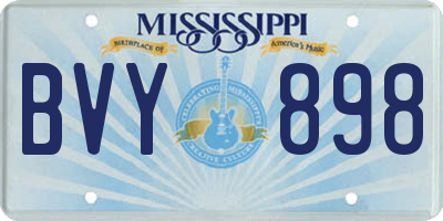 MS license plate BVY898