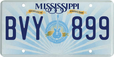 MS license plate BVY899