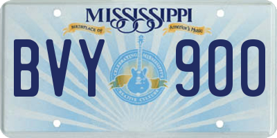 MS license plate BVY900
