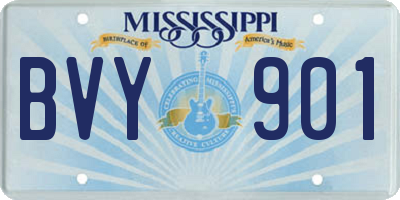 MS license plate BVY901