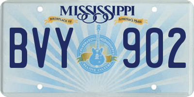MS license plate BVY902