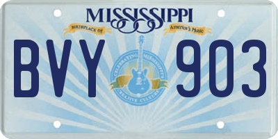 MS license plate BVY903