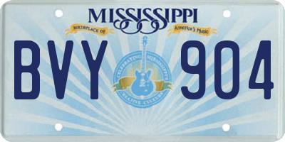 MS license plate BVY904