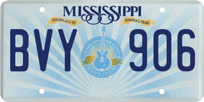 MS license plate BVY906