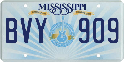 MS license plate BVY909