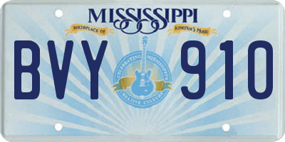 MS license plate BVY910