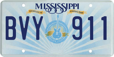 MS license plate BVY911