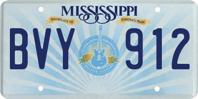 MS license plate BVY912