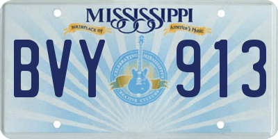 MS license plate BVY913