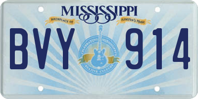 MS license plate BVY914