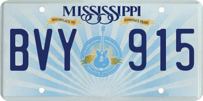 MS license plate BVY915