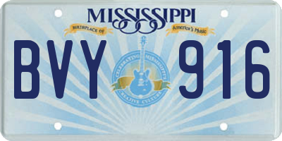 MS license plate BVY916