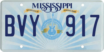 MS license plate BVY917