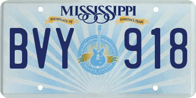 MS license plate BVY918