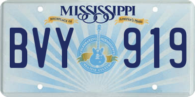 MS license plate BVY919