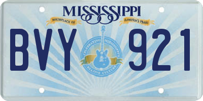 MS license plate BVY921
