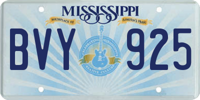 MS license plate BVY925