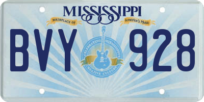 MS license plate BVY928
