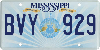MS license plate BVY929
