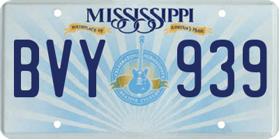 MS license plate BVY939