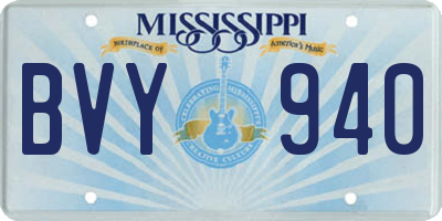 MS license plate BVY940