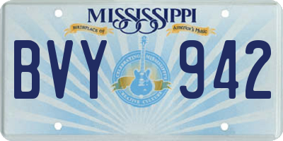 MS license plate BVY942