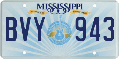 MS license plate BVY943