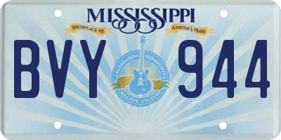 MS license plate BVY944