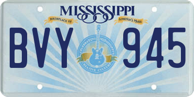 MS license plate BVY945