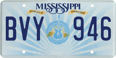 MS license plate BVY946