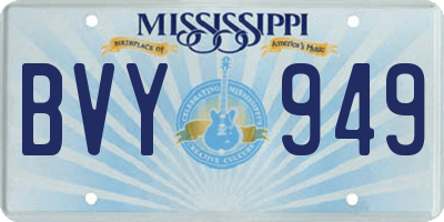 MS license plate BVY949